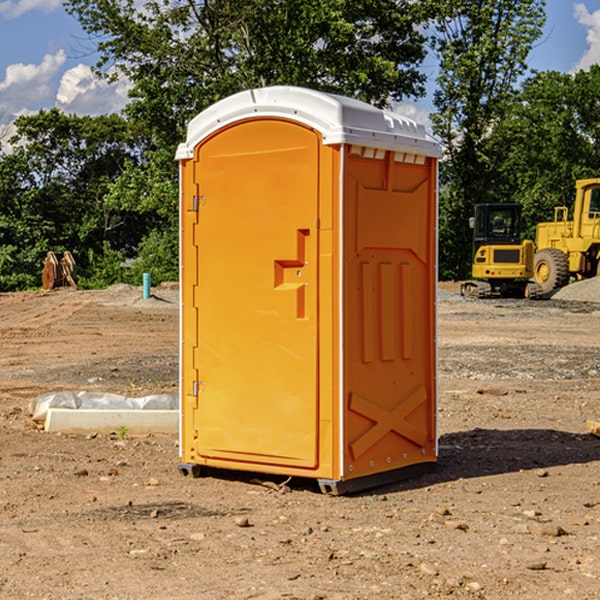 how often are the portable restrooms cleaned and serviced during a rental period in Williamson